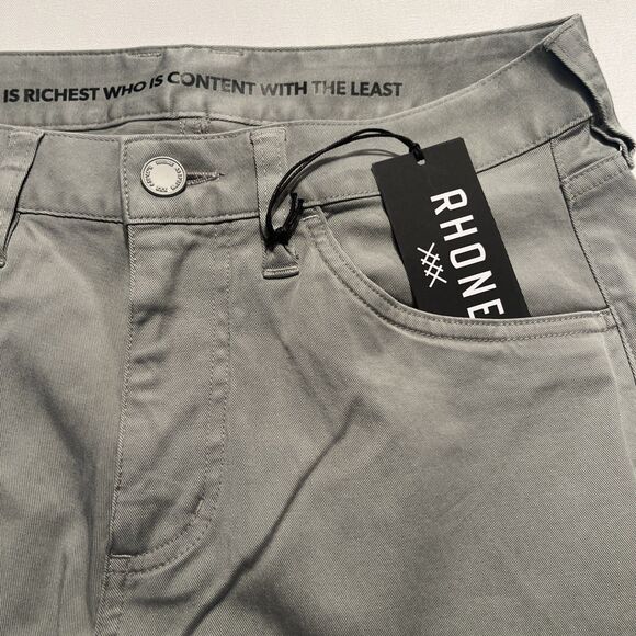 Rhone Everyday Twill Five Pocket Pant Griffin Gray 28W Slim Straight Stretch - Picture 4 of 9